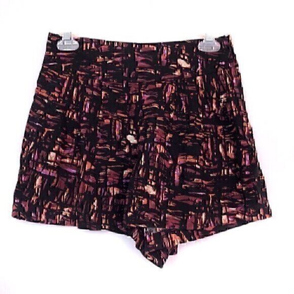 FOREVER 21 Black Pink Aztec Boho High Waisted Waist Rise Shorts JUNIORS Small S - Picture 1 of 6